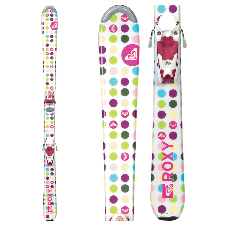 Roxy Mini Polka Dots Skis + Look T4 Mini Bindings - Girls 2007