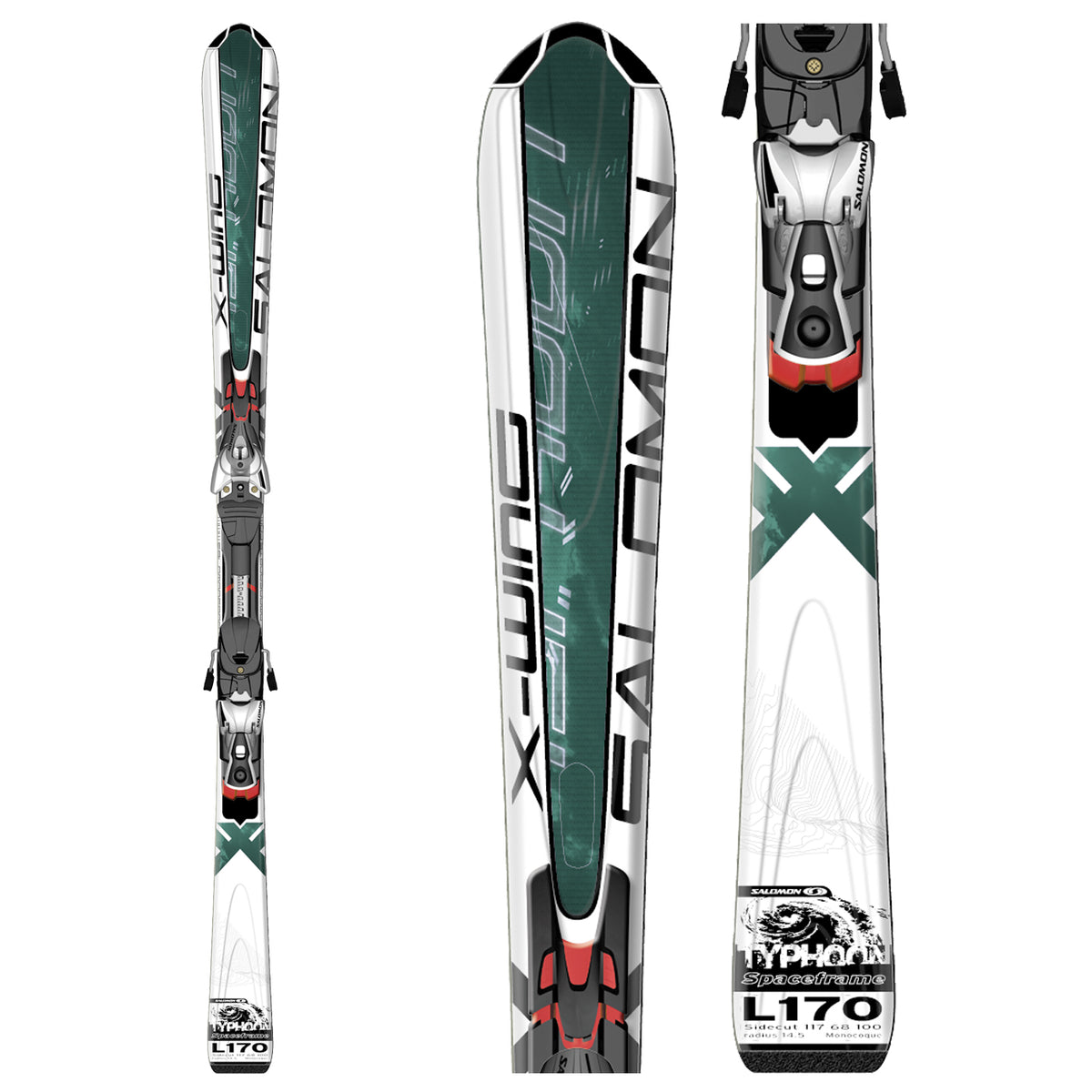 Salomon X Wing Typhoon Skis + Salomon Z10 Bindings 2008