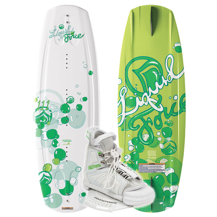 Liquid Force Star Jr Wakeboard + Girls Micro Switch Boots - Girl's  2007