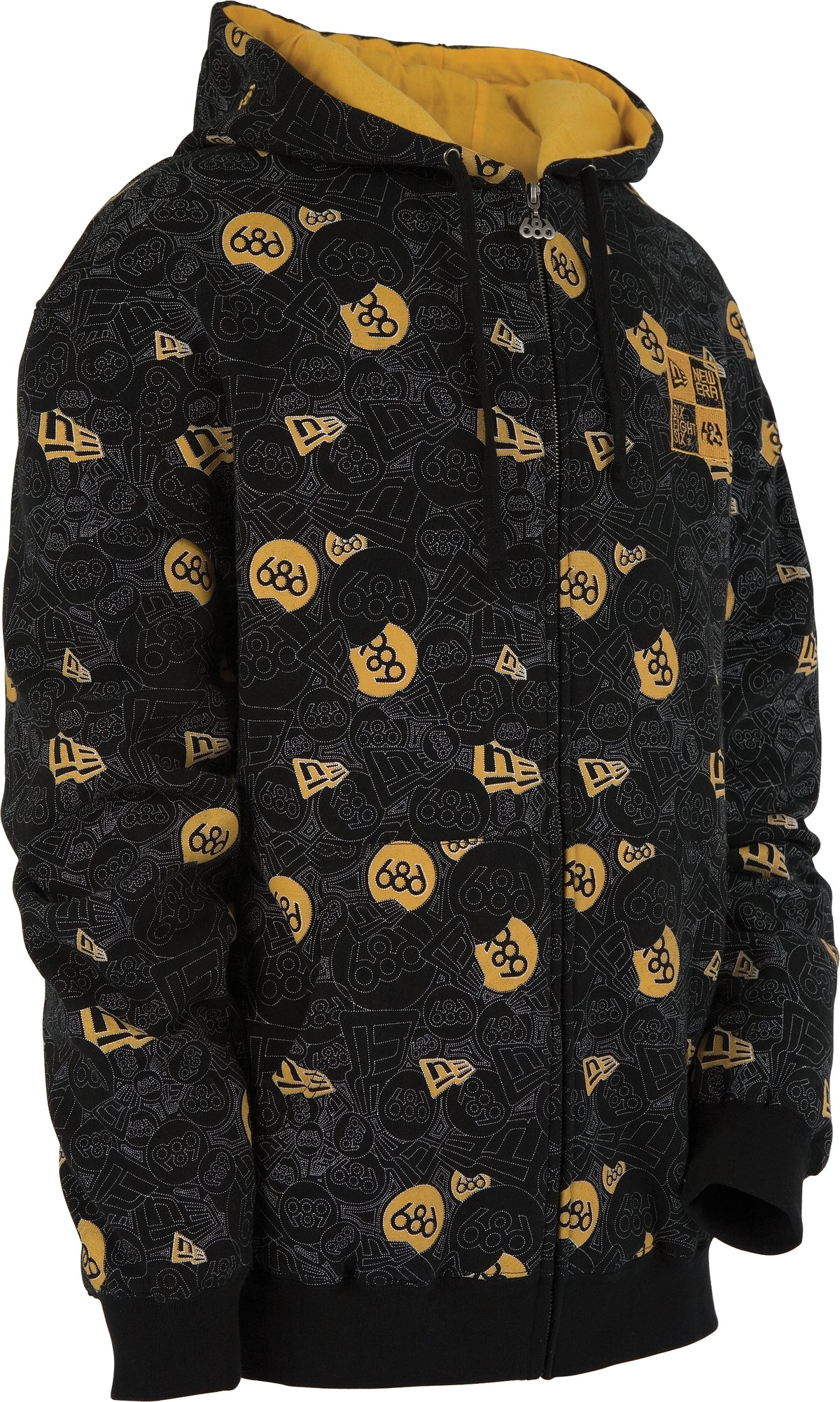 686 New Era Stitch Zip Hoodie Black