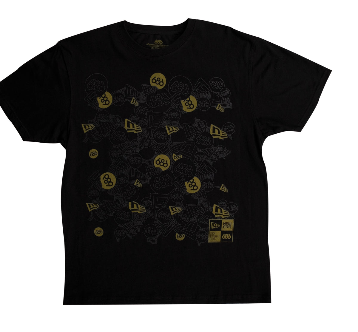 686 All Over Times New Era T-Shirt Black