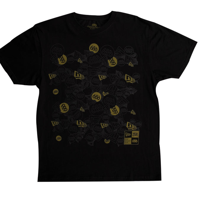 686 All Over Times New Era T-Shirt Black