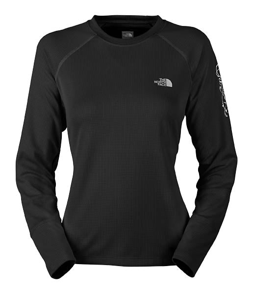 The North Face XTC Lightweight Crew Top - Women's Black (TNF Red)