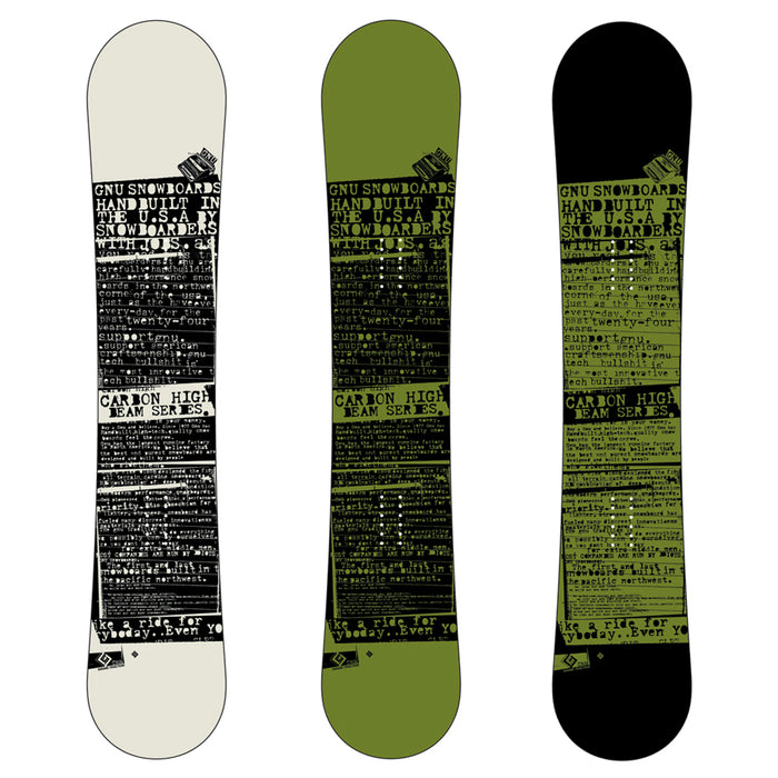 GNU Carbon High Beam Wide MTX Snowboard 2008