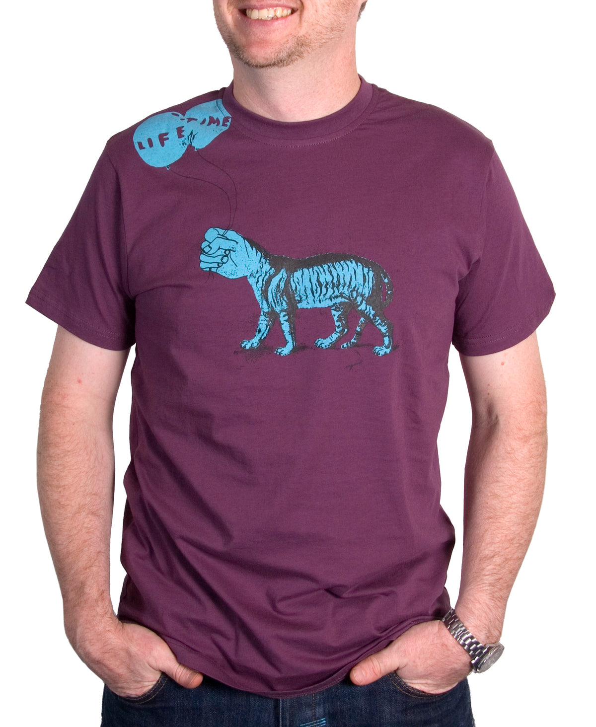 Lifetime Collective Tiger Tee Dark Purple