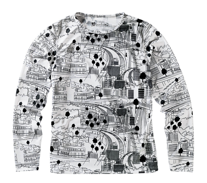 Burton Lightweight Crew Top - Women's Rock Salt Tokyo Print