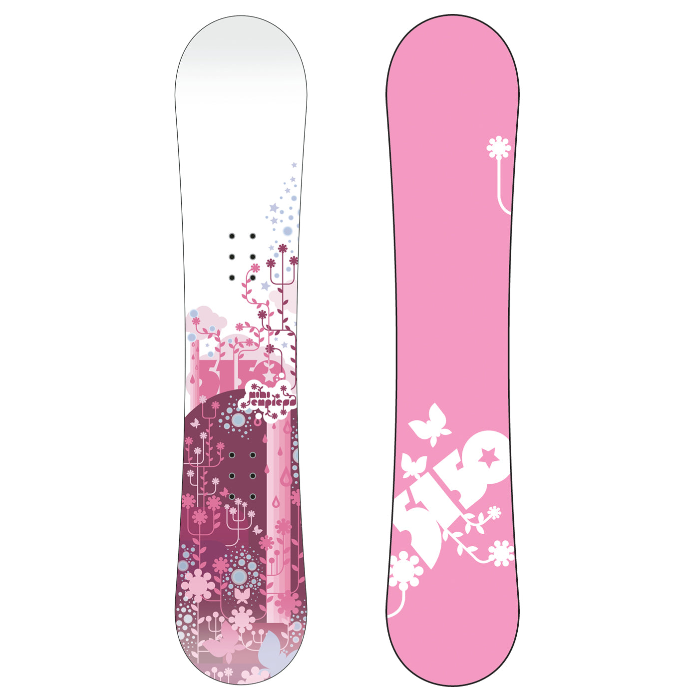 5150 Mini Empress Jr. Snowboard + FF1000 (Pink) Bindings - Girl's