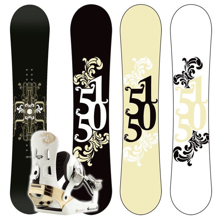 5150 Dynasty Snowboard + Dynasty (White) Bindings - Women's 2008