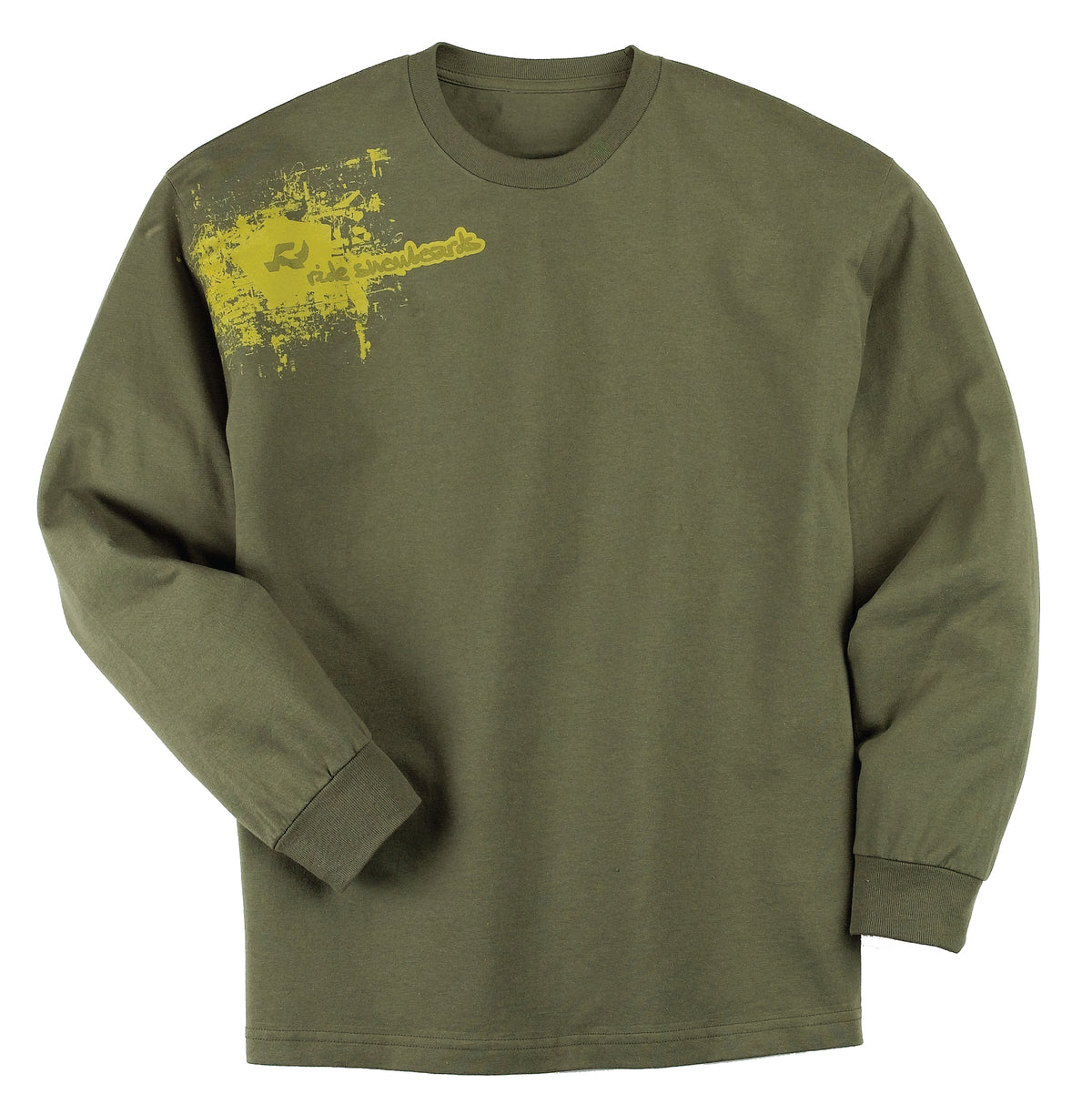 Ride Distressed Long Sleeve Tee Army Green