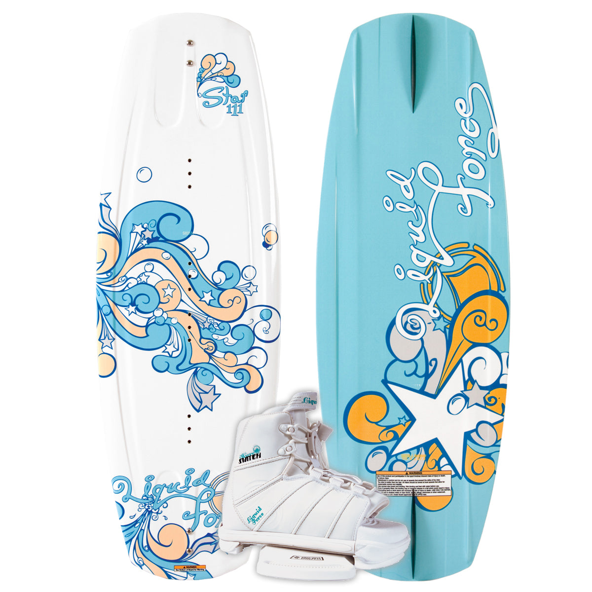 Liquid Force Star Jr Wakeboard + Girls Micro Boots - Kid's 2008