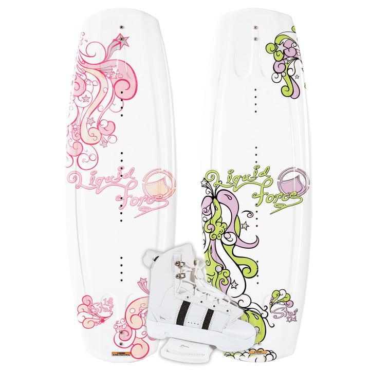 Liquid Force Star Jr Wakeboard + Kid's Prima Boots - Girl's 2008