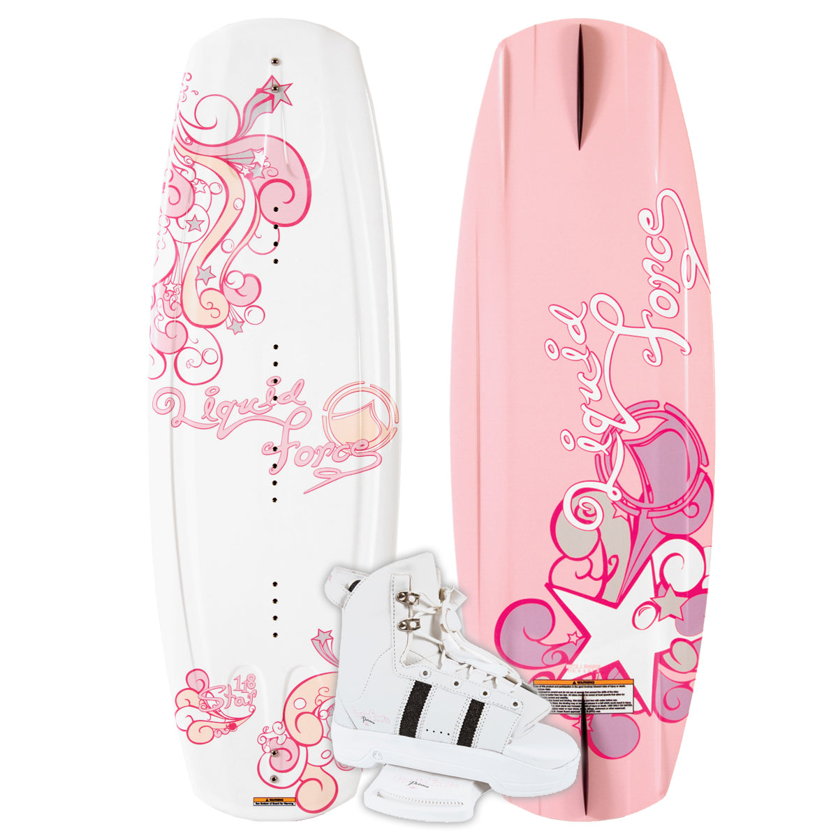 Liquid Force Star Jr Wakeboard + Kid's Prima Boots - Girl's 2008