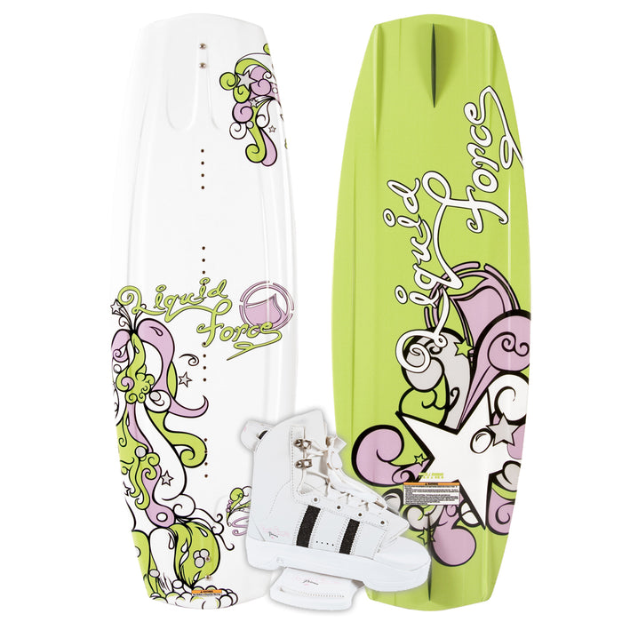 Liquid Force Star Jr Wakeboard + Kid's Prima Boots - Girl's 2008
