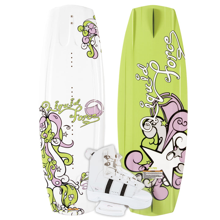 Liquid Force Star Jr Wakeboard + Kid's Prima Boots - Girl's 2008