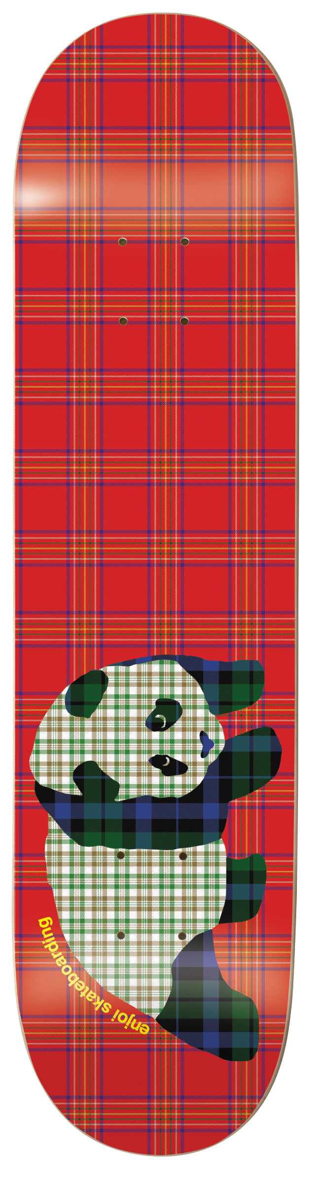 Enjoi Red Plaid Panda Deck