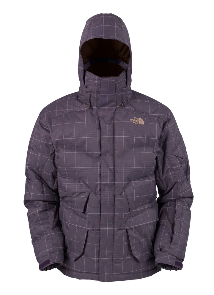 The North Face Cryptic Verdi Plaid Down Jacket Poison Pen Purple