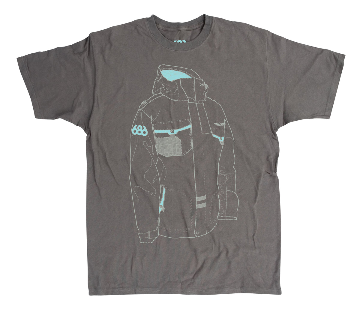 686 Design Premium T-Shirt Charcoal