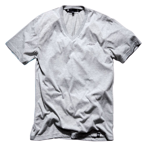 Kr3w Wrink Vee Tee Heather Grey