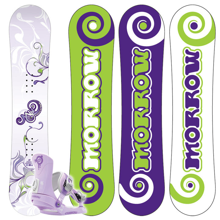 Morrow Mini Wildflower Snowboard + Slider Bindings - Girl's 2009