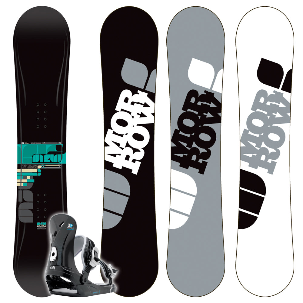 Morrow Source Wide Snowboard + Dimension Bindings  2009