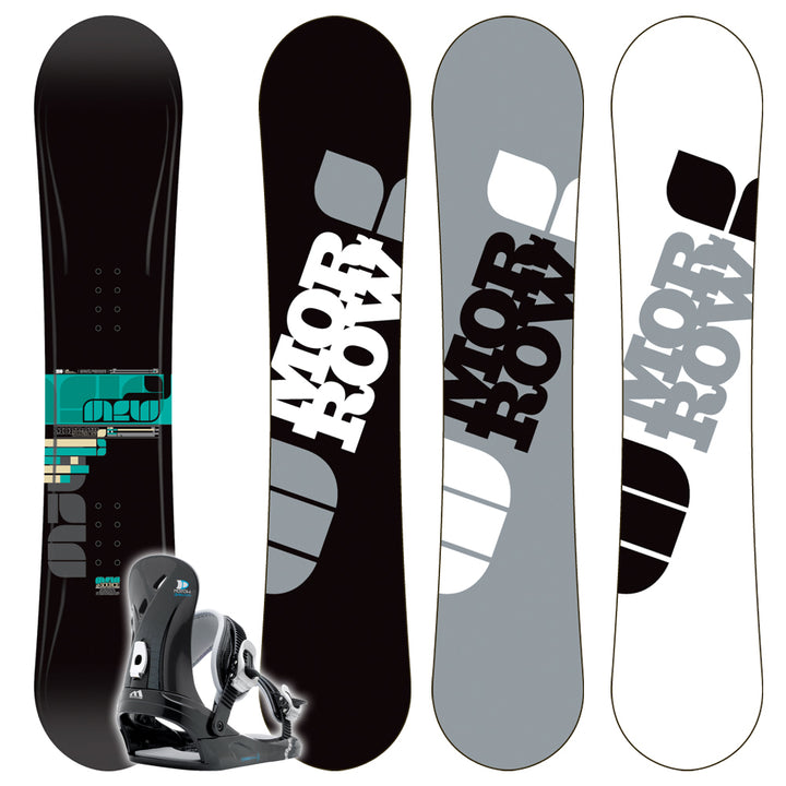 Morrow Source Wide Snowboard + Dimension Bindings  2009