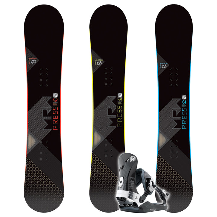 Morrow Press Mid Wide Snowboard + Invasion Bindings 2009