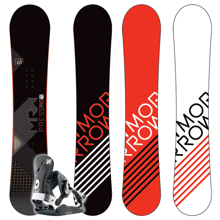 Morrow Press Mid Wide Snowboard + Invasion Bindings 2009