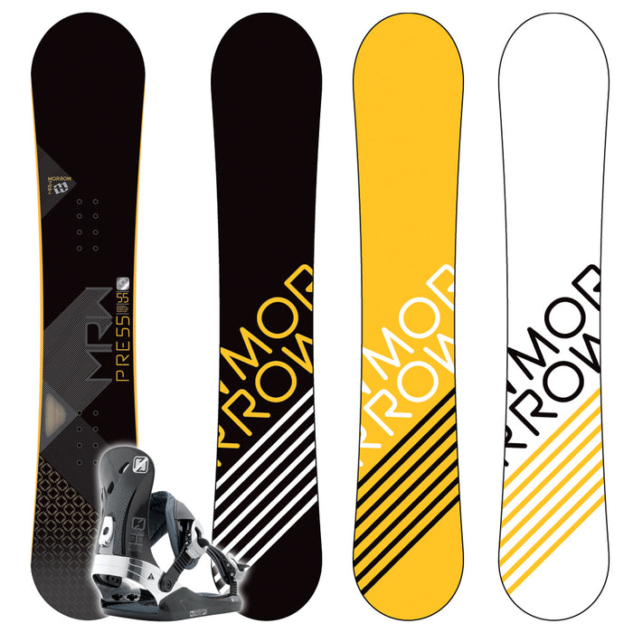 Morrow Press Mid Wide Snowboard + Invasion Bindings 2009