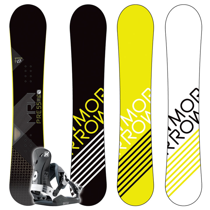 Morrow Press Mid Wide Snowboard + Invasion Bindings 2009