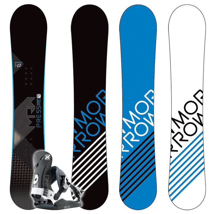 Morrow Press Mid Wide Snowboard + Invasion Bindings 2009