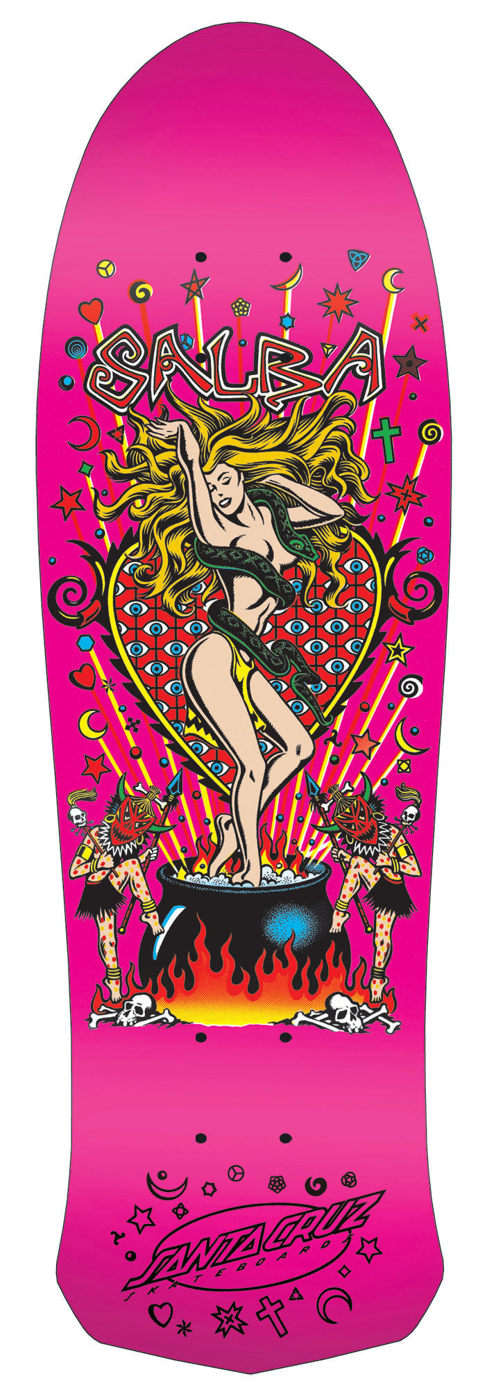 Santa Cruz Salba Witch Doctor Pink Powerply Skate Deck