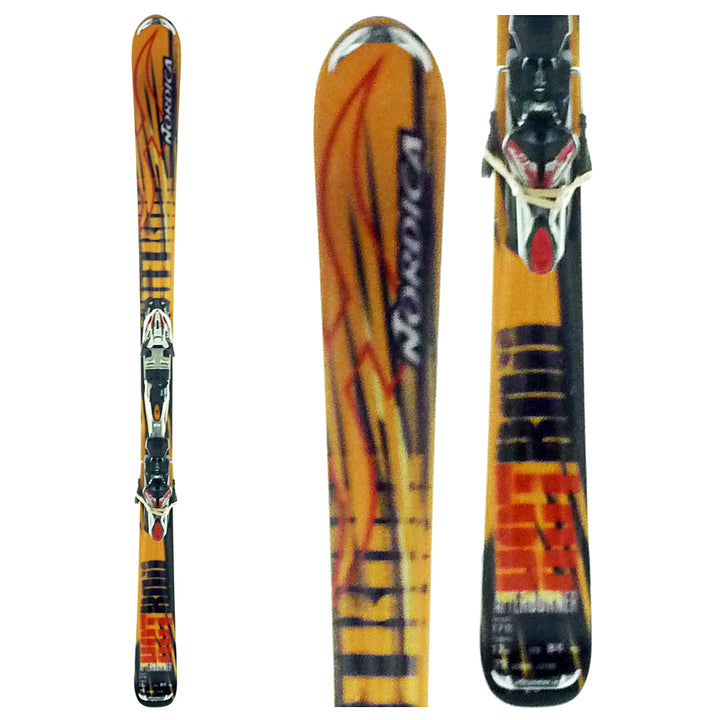 Nordica Hot Rod After Burner Skis + Marker Bindings - Used 2008