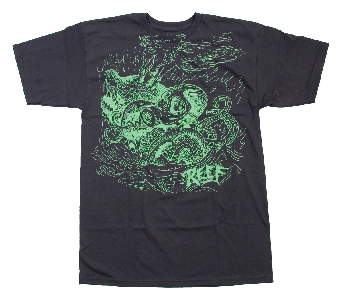 Reef Sea Brawl T-Shirt Charcoal