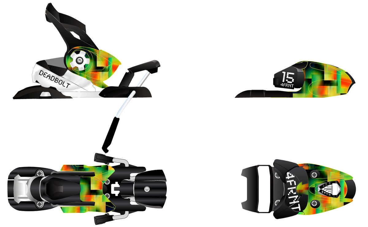 4FRNT Deadbolt 15 Ski Bindings 2010 LTD Team Colorway