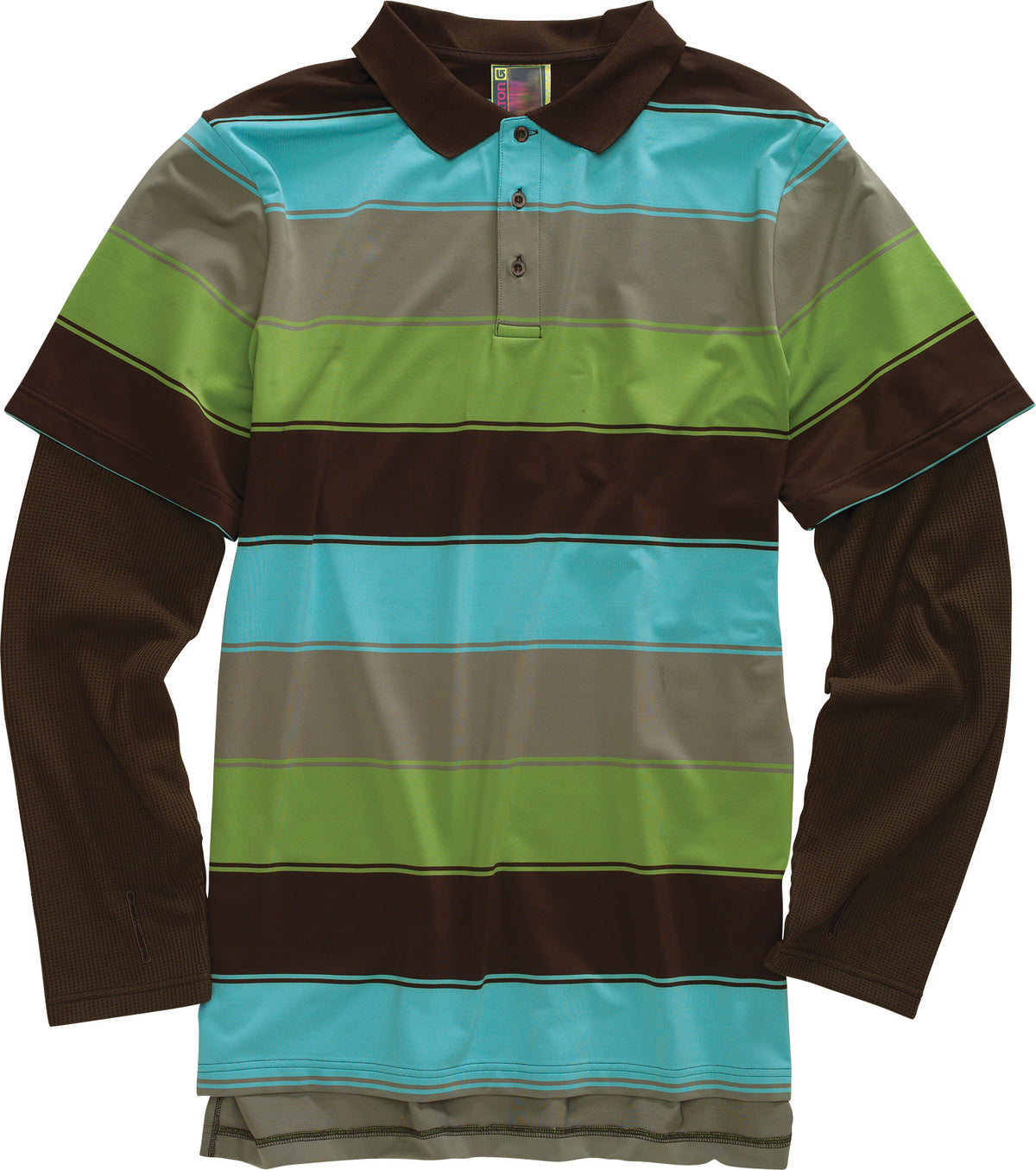 Burton Waffle Polo Curacao Frat Stripe