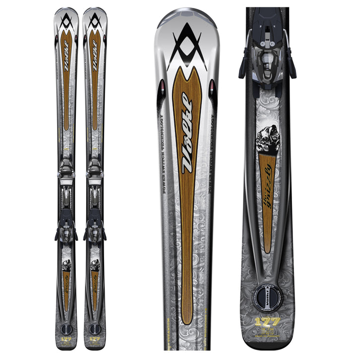 Volkl The Grizzly Skis + Marker Ipt Wide Ride 14.0 D Bindings 2010