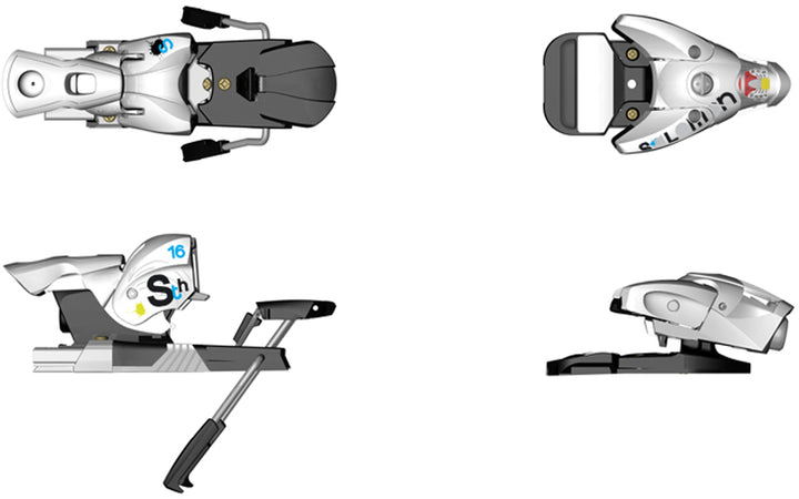 Salomon STH 16 Ski Binding (90mm Brake) 2010 White
