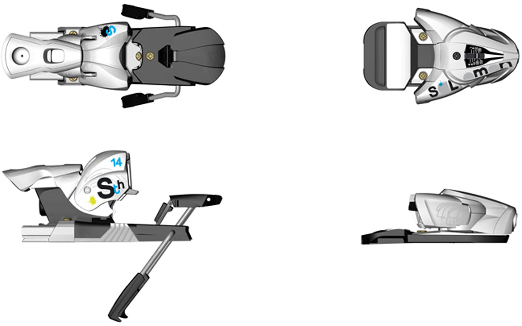 Salomon STH 14 Ski Binding (90mm Brake) 2010 White
