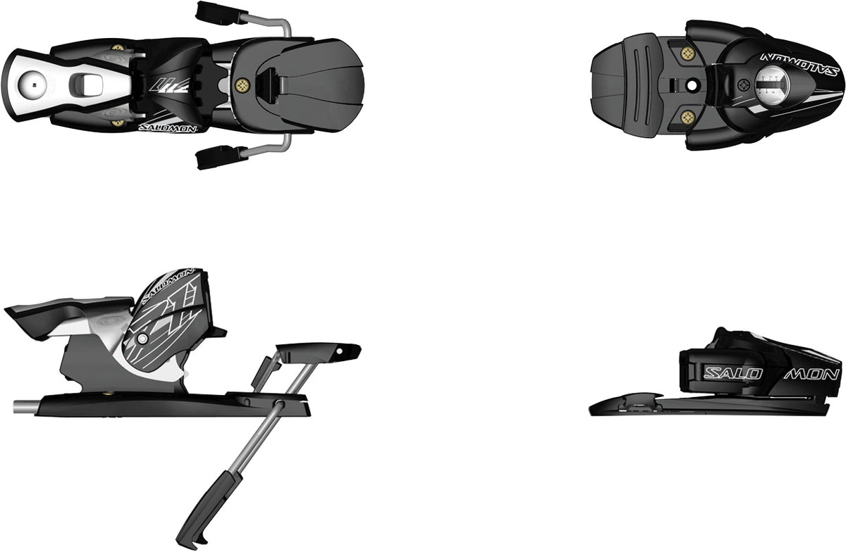 Salomon 711 Ski Binding (80mm Brake) 2010 Black/Black/Silver