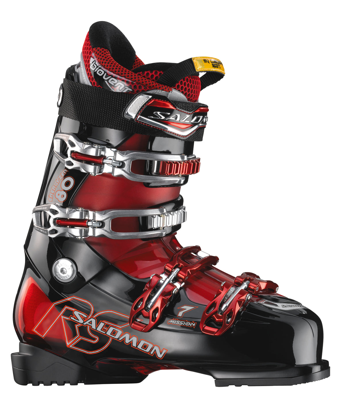 Salomon Mission RS 7 Ski Boots 2010 Black/Red Translucent
