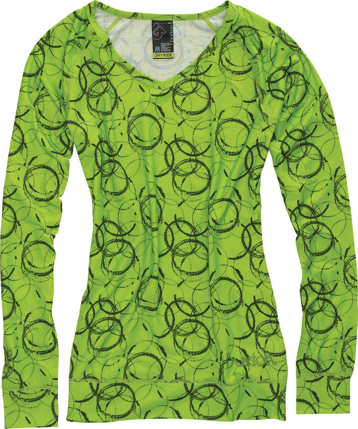 Burton Midweight V-Neck Top - Women's Margarita Green Beer Rings Print