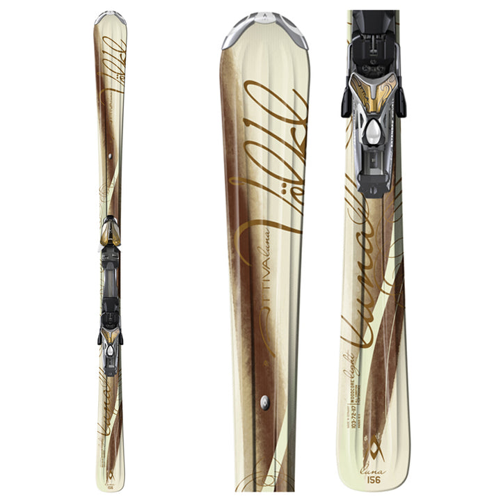 Volkl Luna Skis + 3Motion 11.0 Demo Bindings - Women's 2009