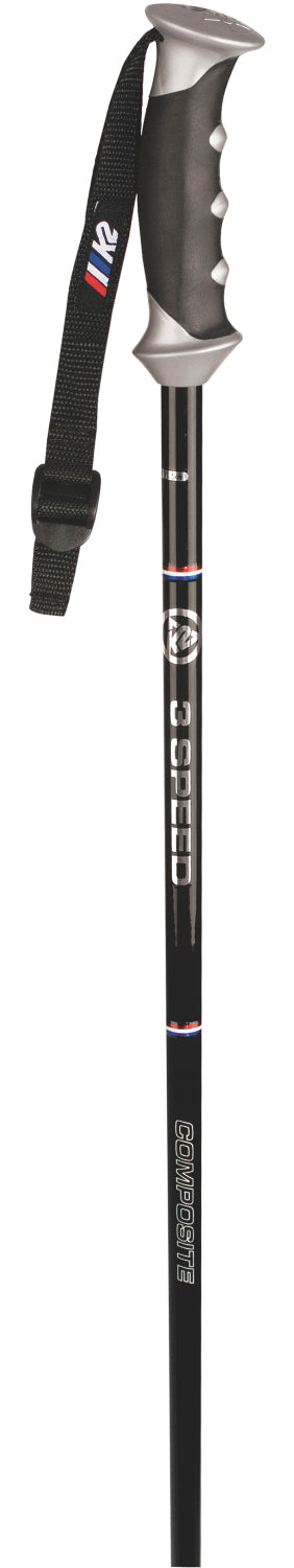 K2 3 Speed Ski Poles 2010 Black