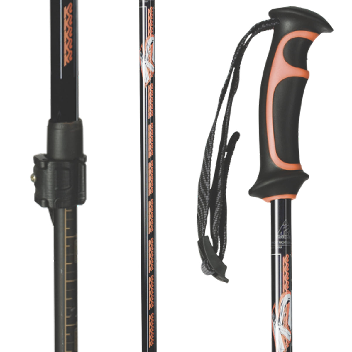 K2 Lockjaw Carbon/Aluminum (46-58 Inch) Ski Poles 2010