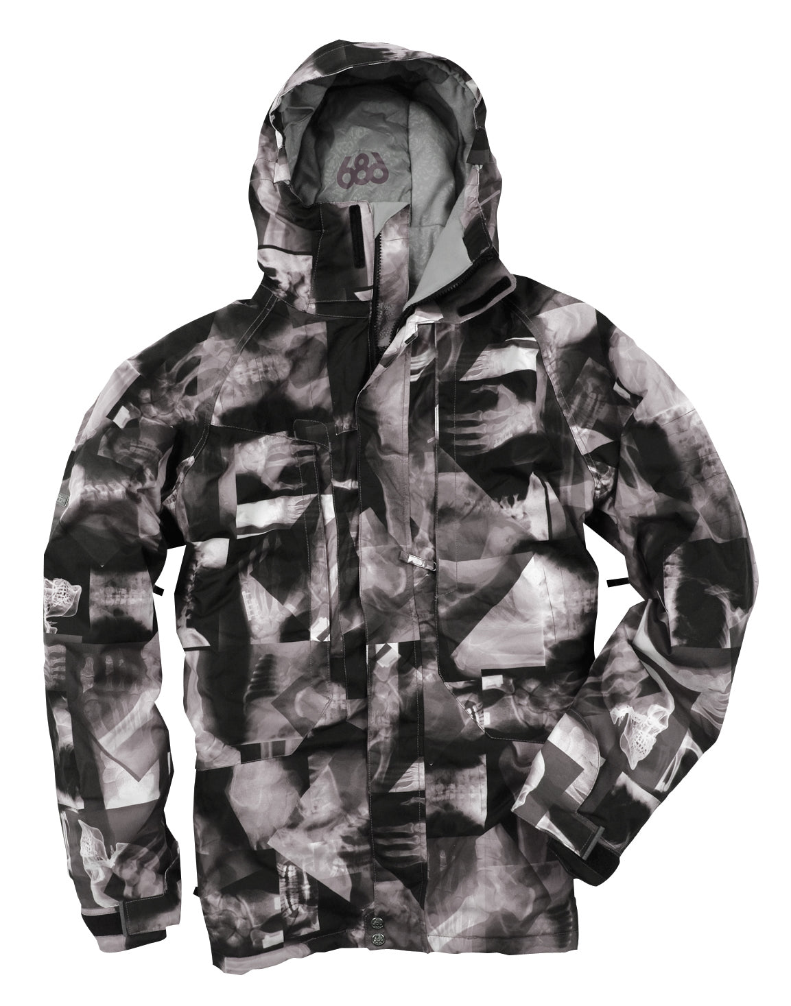 686 ACC X-Ray Insulated Jacket Black X-Rays Print