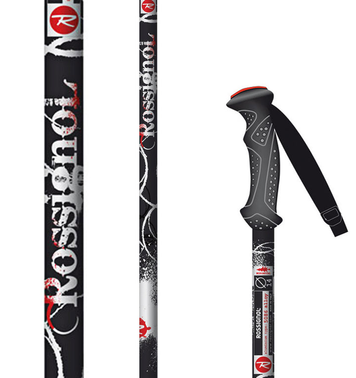 Rossignol Freeride Jr - Youth Ski Poles 2010 Black