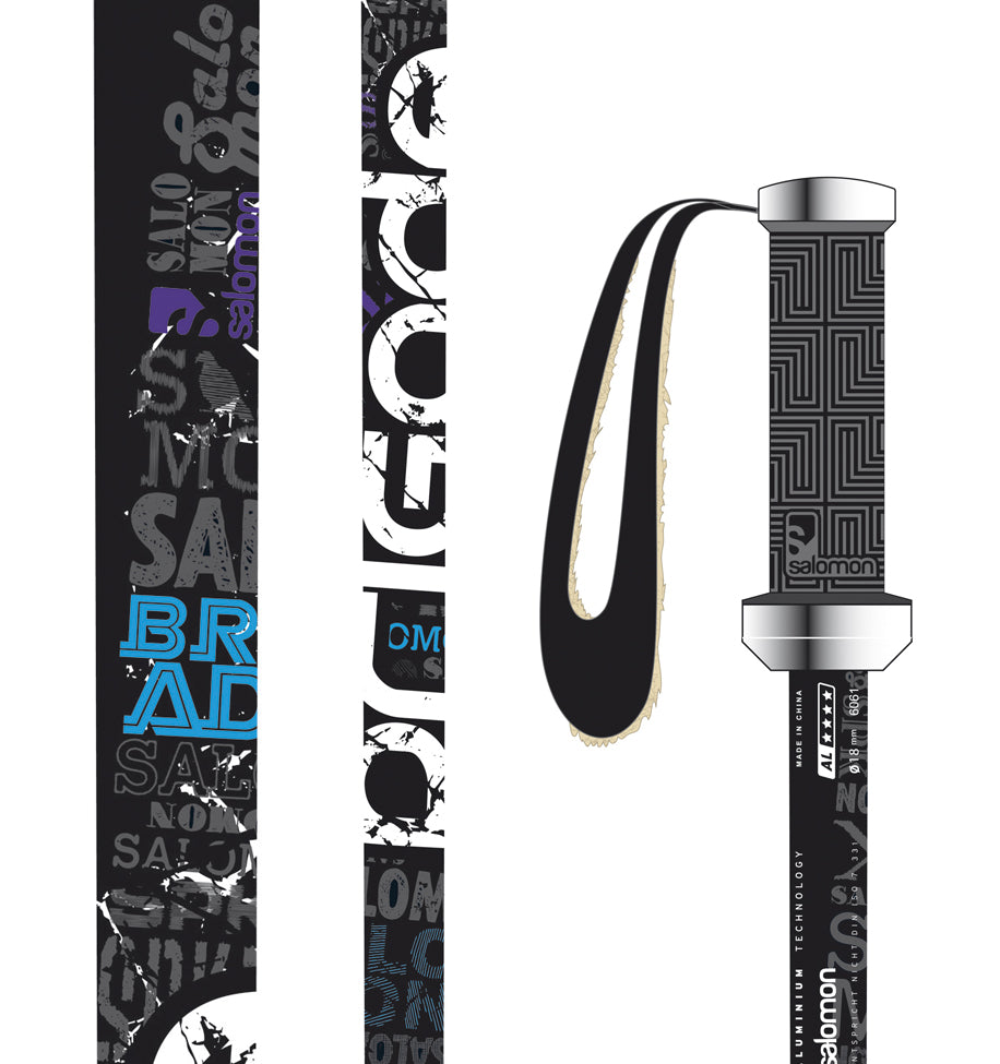 Salomon Brigade CS Ski Poles 2010 Black/White