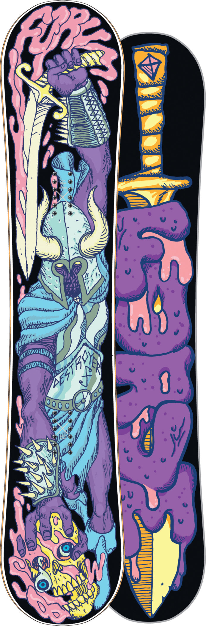 Forum Destroyer Chilly Dog Wide Rocker Snowboard 2010
