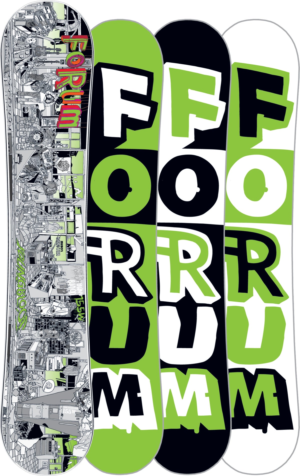 Forum Youngblood Chilly Dog Wide Rocker Snowboard 2010