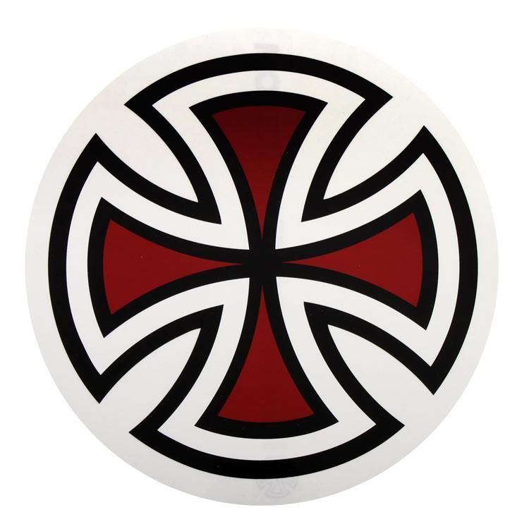 Independent Cross Logo 12" Sticker Black